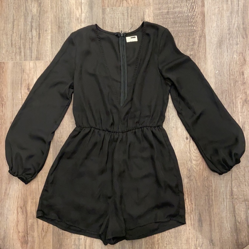 Rumor Boutique Black Long-Sleeved Romper